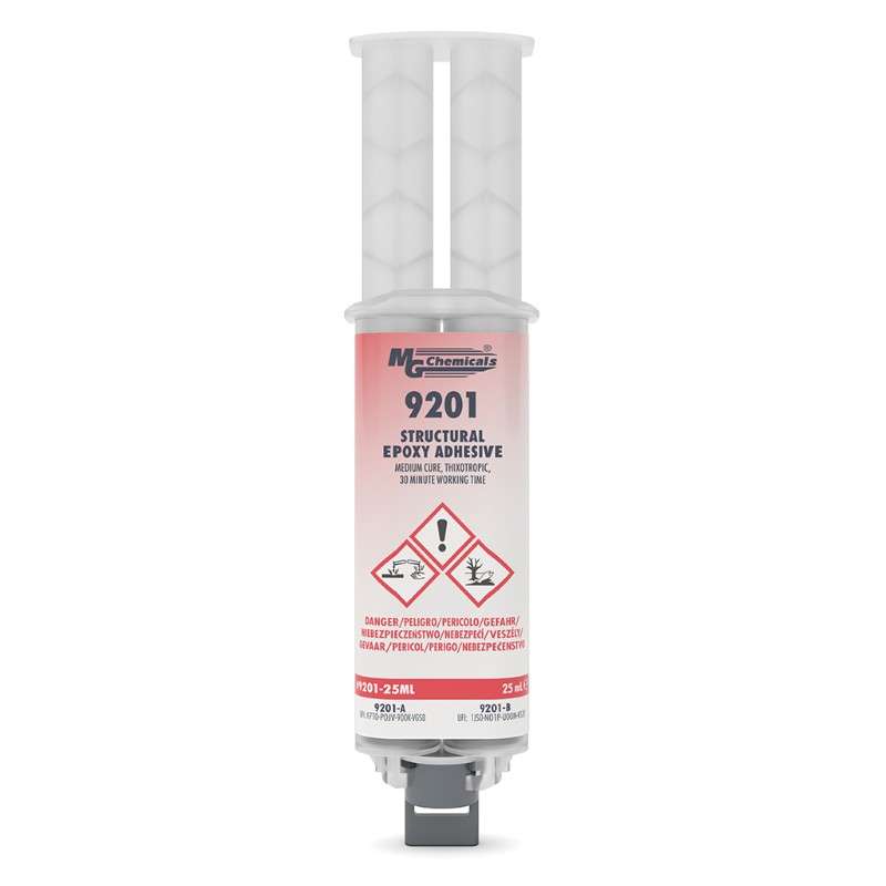 2 Component High Impact, High Strength Epoxy Structural Adhesive, Dual syringe, 25 mL
